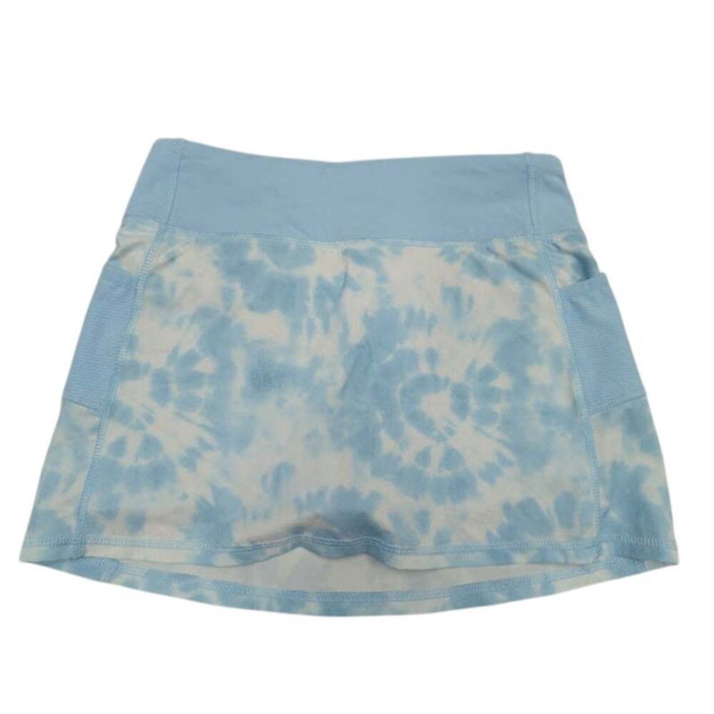 Athleta Girl Skort Large 12 Blue and White Tie Dye Skort Golf Golfer Tennis